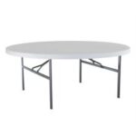 Mesa redonda plegable LIFETIME de 1.83 cm de diametro para 12 personas