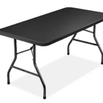 Mesa plegable rectangular de 1.83m ( tipo tablon ) negra