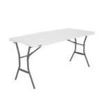 Mesa rectangular de 1.5m x 70cm Dobla a la mitad, estilo portafolio.