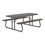 Mesa de Picnic adulto plegable LIFETIME de 1.83m color Chocolate (6 personas).