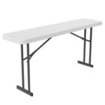 Mesa Conferencia Rectangular plegable  LIFETIME de 1.83m plana  (medio tablon)