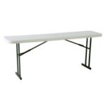 Mesa Conferencia Rectangular plegable  LIFETIME de 2.44m plana  (medio tablon)