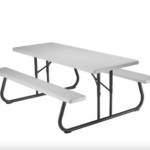 Mesa de Picnic adulto plegable LIFETIME de 1.83m (6 personas).Blanco Granito