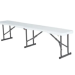 Par de Bancas plegable LIFETIME estilo maleta (dobla a la mitad) de 1.83m de largo x 29.5cm ancho x 42.1cm alto.