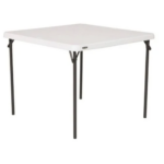 Mesa cuadrada plegable LIFETIME plana de 94X94CM