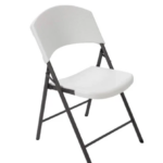 Silla plegable LIFETIME color blanco granito