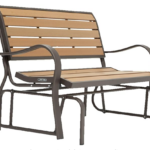 Banca mecedora LIFETIME color madera con cafe.
